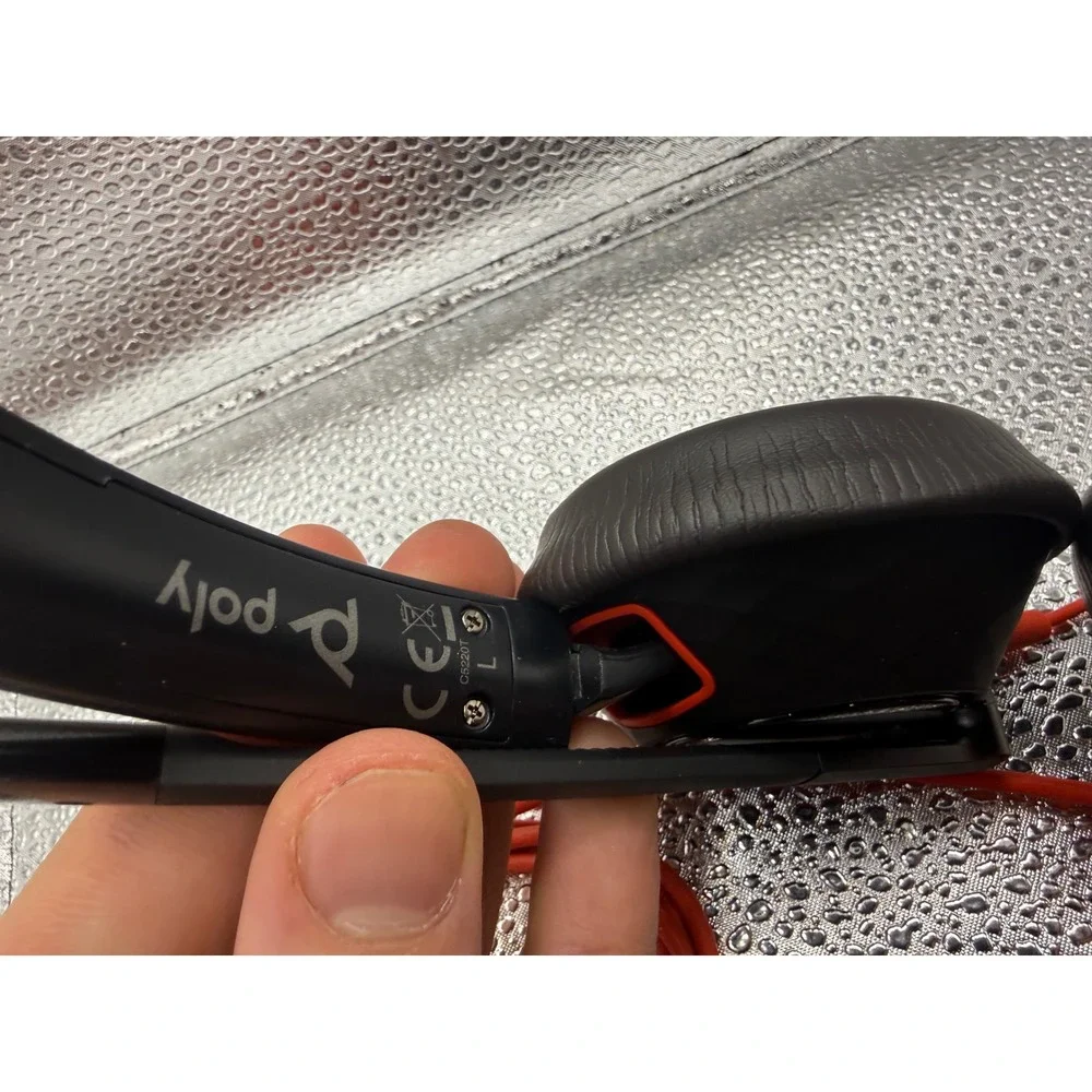 Poly EncorePro‎ HW520V Stereo Headset with Noise Cancelling Mic Red Cord